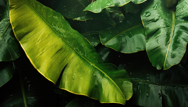 banana-leaves-with-water-drops banana-leaves-with-water-drops